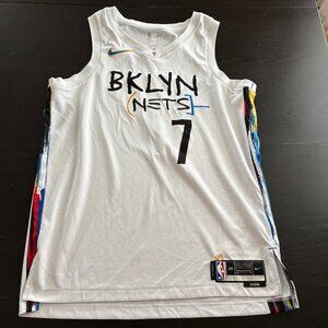Mens Nike Kevin Durant Brooklyn Nets City Edition Basquiat Jersey Size 48